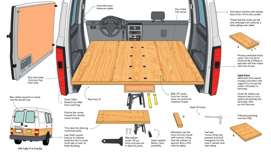 vw caddy iii bett bauanleitung